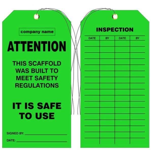 Green Tag Scaffolding Your Site Safety Product Specialist Apac