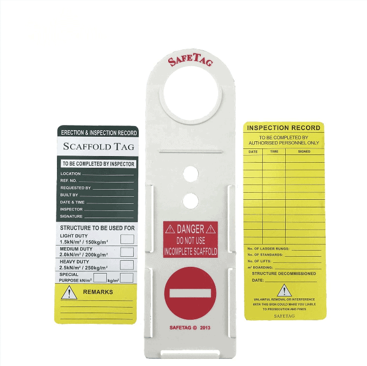 National Marker Job Site Safety Scaffold Tags - OK Condition - 25 Pack (Model SPT3)