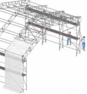 Figure 1 - Installation OF keder roof sheeting On Keder Roof Systems