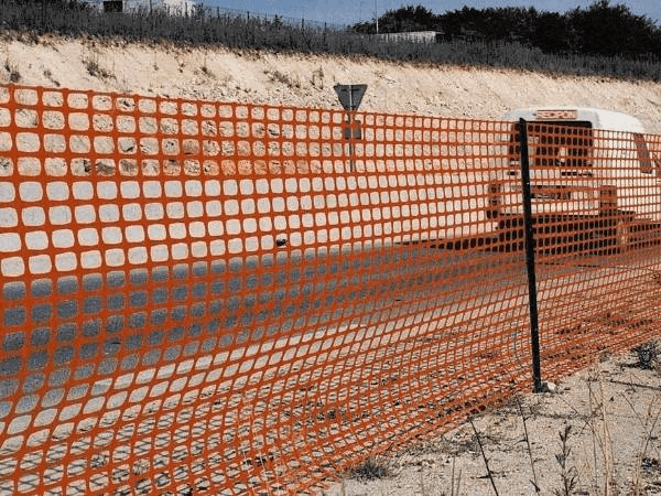 Figure 4 - Orange Construction Fence For High Visibility Feature