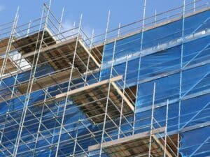 scaffold debris net blue