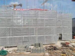 fire retardant PVC mesh sheet application