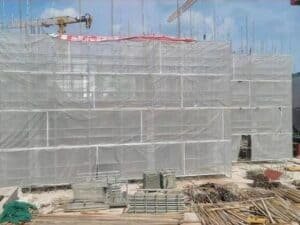 fire retardant PVC mesh sheet application