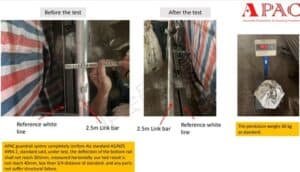 temporary handrails loading deflections