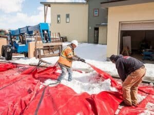 snow cover blanket application
