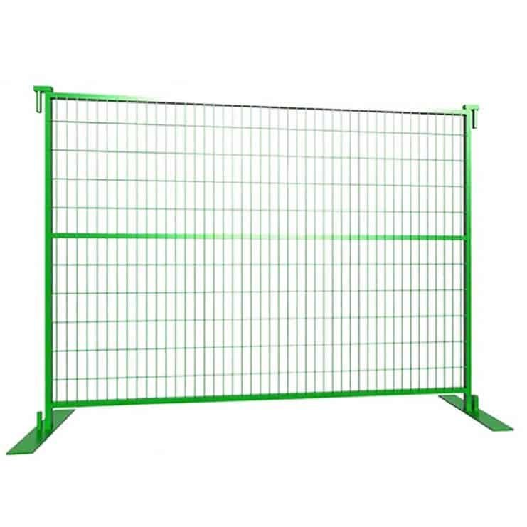 green CA temporary fence