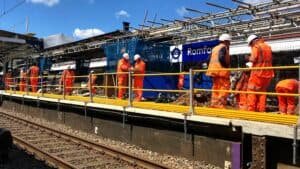 Rail Engineers on platform