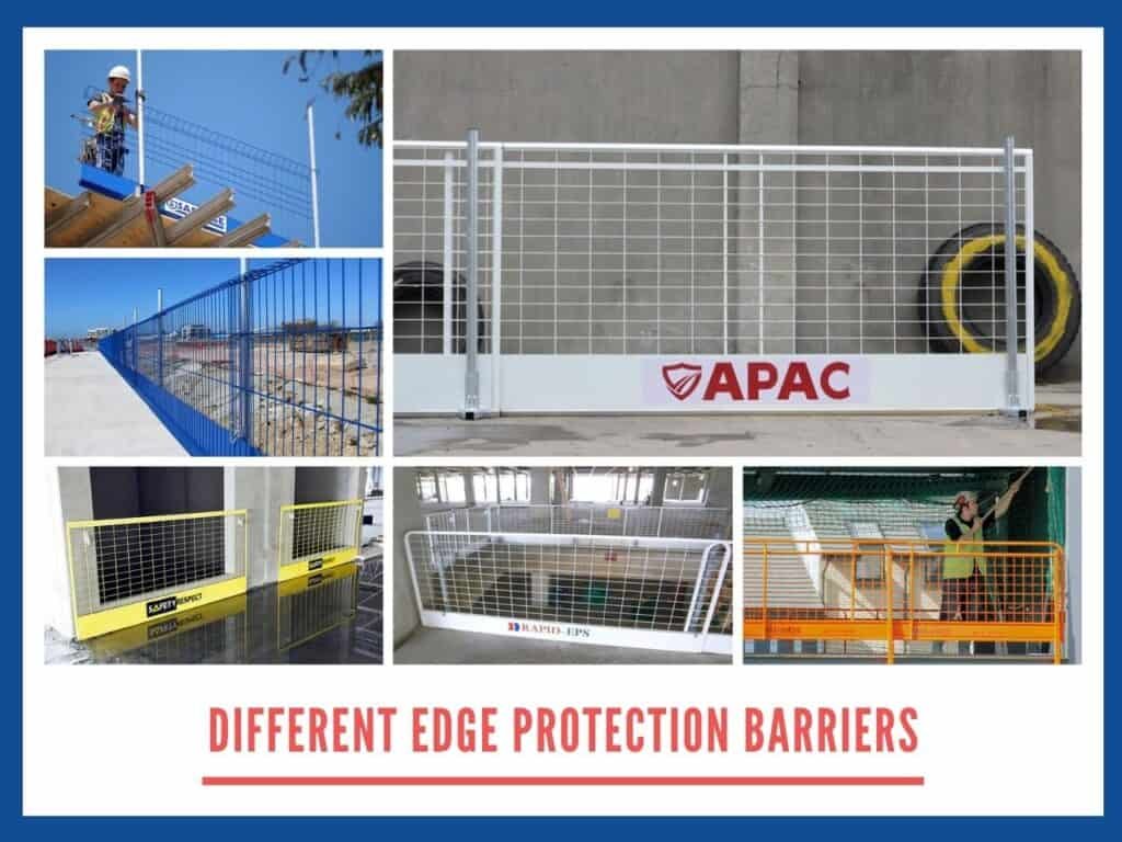 different edge protection barriers