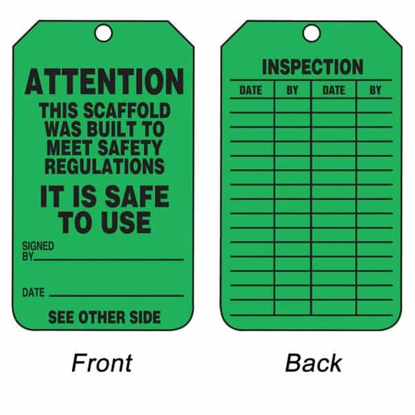 Customized Your Scaffold Tags In APAC Safety Signs