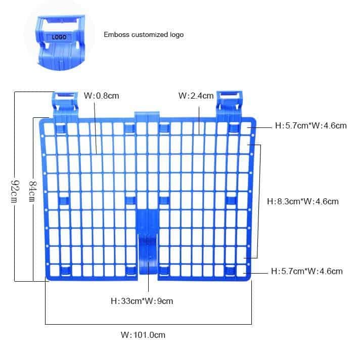 scaffold brick guard panel size