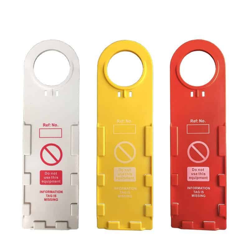 colorful scaffold tag holder