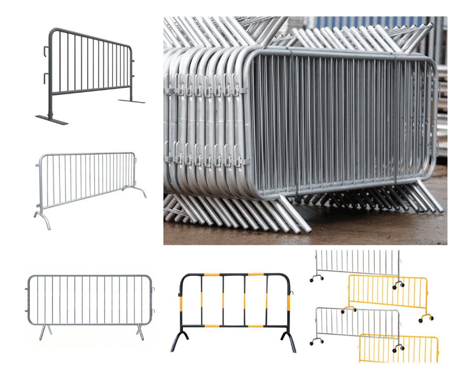 galvanised pedestrian barriers