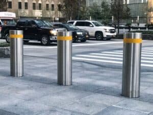 stainless-steel pedestrian- barriers-on-route-9a-bike-path-project