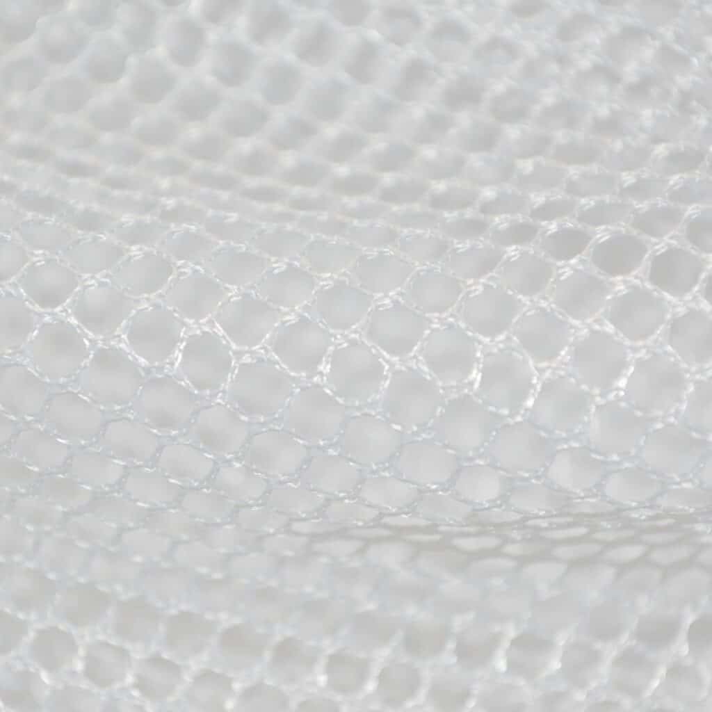 white horizontal debris netting