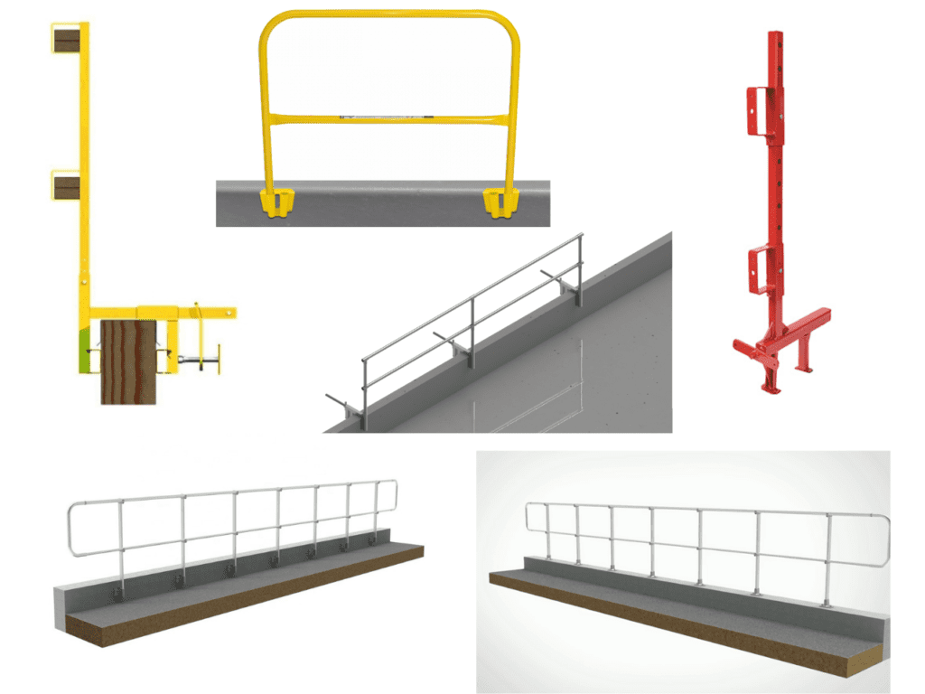 parapet clamp guardrail system
