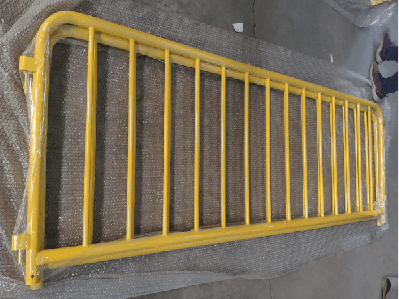 yellow painted barriers project to canada