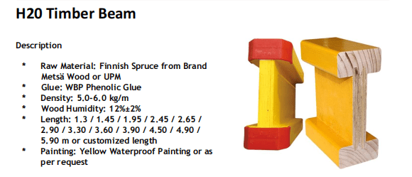 H20 Timber Beam Your Site Safety Product Specialist APAC