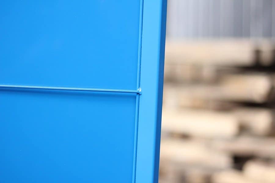 powder coated -blue edge protection barrier