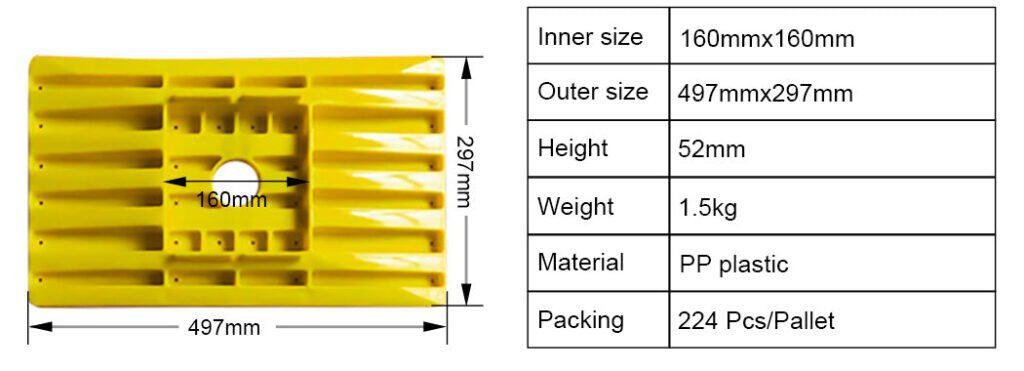 rectangular scaffold base plate