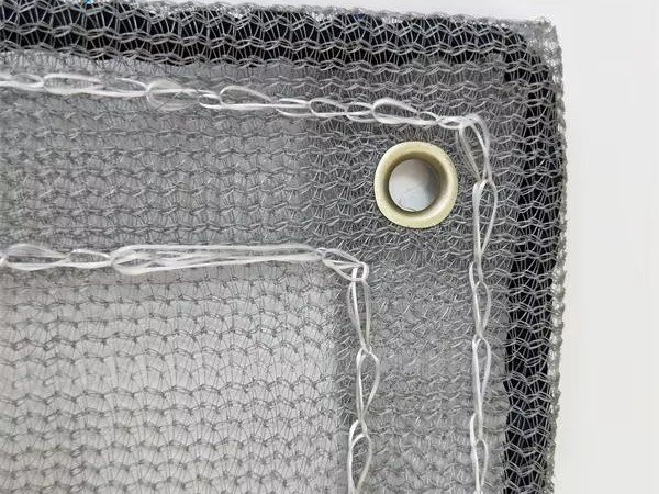 grey debris netting with eyelete hole