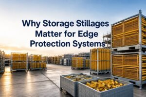 Why Storage Stillages Matter for Edge Protection Systems