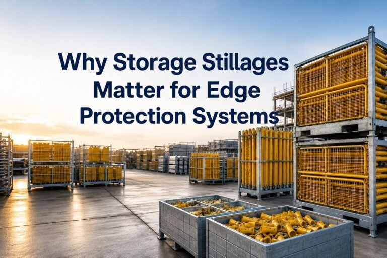 Why Storage Stillages Matter for Edge Protection Systems